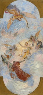 Esquisse pour le salon d'entrée sud de l'Hôtel de Ville : Apollon et les muses, 1892.