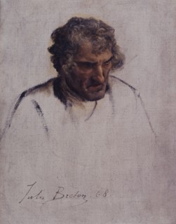 Tête de Breton, étude pour le Pardon, 1868. Head of Breton man, study for The Pardon.