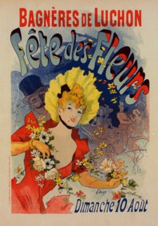 Affiche pour la "Fête des Fleurs de Bagnères-de-Luchon"., c1898. Creator: Jules Cheret.