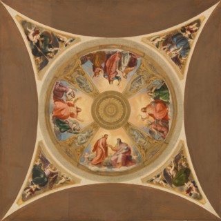 Sketch for the dome the church of Saint-Roch in Paris, c.1859.  Creator: Adolphe Roger.