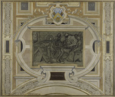 Esquisse pour la galerie des Métiers de l'Hôtel de Ville : Verriers, 1890. Glassworkers.