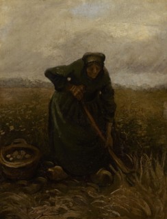 Woman Lifting Potatoes, 1885. Found in the collection of the Van Gogh Museum, Amsterdam.
