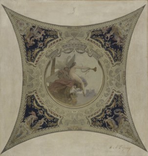 Esquisse pour la galerie Lobau de l'Hôtel de Ville de Paris : La renommée de Paris, 1890.