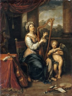 Saint Cecilia sings the praises of the Lord , 1691. Creator: Mignard, Pierre (1612-1695).