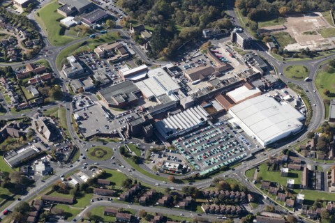 The town centre, Castle Dene Shopping Centre and New Town, Peterlee, County Durham, 2018.