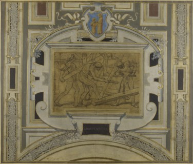 Esquisse pour la galerie des métiers de l'Hôtel de Ville : Charpentiers, 1890. Carpenters.