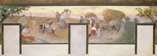 Esquisse pour la mairie de Bagnolet : Les travaux des champs, 1893. Creator: Victor Marec.