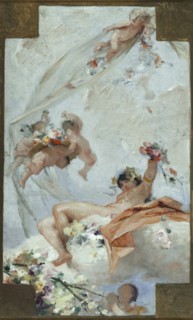 Esquisse pour la salle des Fêtes de l'Hôtel de Ville de Paris : les Fleurs, 1889. Flowers.