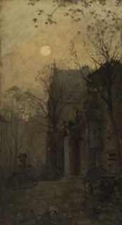 Esquisse pour l'escalier des Fêtes de l'Hôtel de Ville de Paris : Le square Cluny, c.1889.