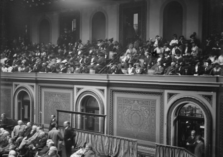 Wilson Before Congress...Shows Gallery And Rear of Chamber, 1913. Creator: Harris & Ewing.