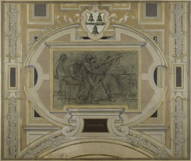 Esquisse pour la galerie des Métiers de l'Hôtel de Ville : Fondeurs, 1890. Foundry workers.