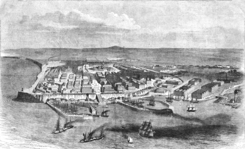 'General View of the Town and Harbours of Odessa, on the Black Sea', 1854. Creator: Unknown.