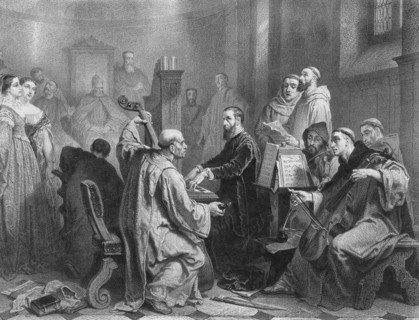 Adrian Willaert (1490-1562) plays a mass before the Doge of Venice, 1854. Private Collection.