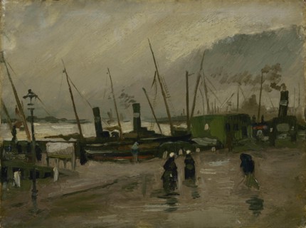 De Ruijterkade in Amsterdam, 1885. Found in the collection of the Van Gogh Museum, Amsterdam.