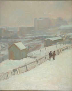 Snow in Montmartre, End of 19th . Found in the collection of the Musée des Beaux-Arts, Reims.