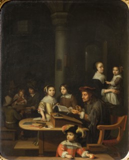 The little class, End of 17th . Found in the collection of the Musée des Beaux-Arts, Verviers.