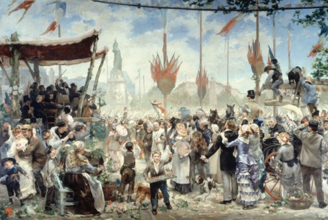 14 Juillet 1880, inauguration du monument à la République, 1882. Creator: Alfred Philippe Roll.