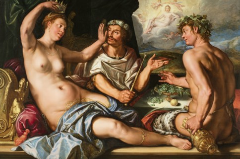 Apame Usurps the King's Crown (The Four Powers), 1614. Creator: Goltzius, Hendrick (1558-1617).