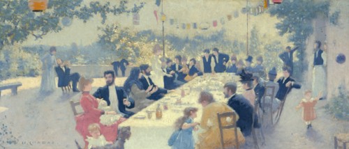 Esquisse pour la salle des mariages de la mairie du 14ème : Repas nuptial, 1889. Wedding feast.