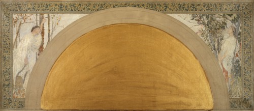 Esquisse pour le salon d'entrée sud de l'Hôtel de Ville : La Tristesse - La Contemplation, 1892.