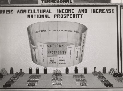 Poster in agricultural exhibit. South Louisiana State Fair, Donaldsonville, Louisiana,  1938-10.