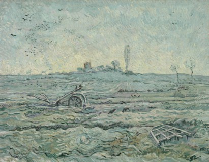 Snow-Covered Field with a Harrow (after Millet) , 1890. Creator: Gogh, Vincent, van (1853-1890).