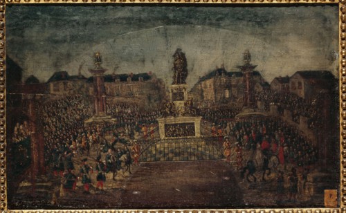Inauguration of the statue of Louis XIV, place des Victoires..., March 28, 1686. Creator: Unknown.