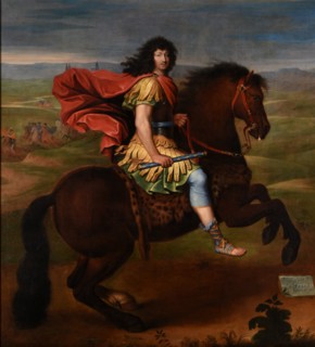 Louis XIV, King of France (1638-1715) on horseback, ca 1675. Creator: Mignard, Pierre (1612-1695).