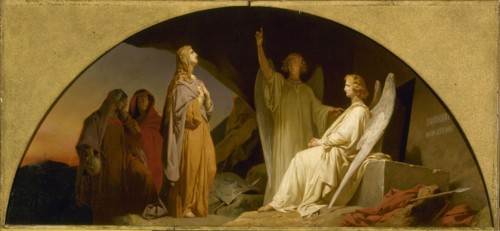 Esquisse pour l'église de la Madeleine : Sainte Madeleine au sépulcre, 1842. Creator: Léon Cogniet.