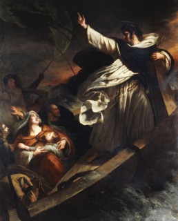 Saint Thomas d'Aquin prêchant la confiance en Dieu pendant la tempête, 1823. Creator: Ary Scheffer.