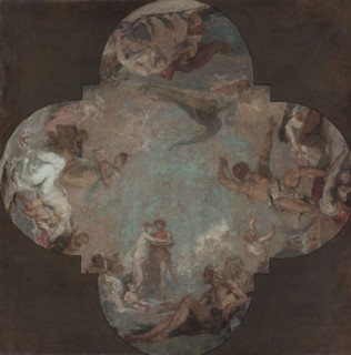 Esquisse pour le plafond de la salle des mariages de la mairie du 4ème : Le Mariage, 1878. Marriage.