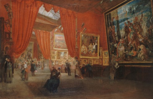 Exposition des oeuvres d'Eugène Delacroix, à la galerie Martinet, boulevard des Italiens, en 1864. T