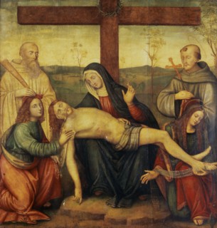 Pieta with Saint Benedict, Saint Francis, Saint John and Saint Mary Magdalene, between 1500 and 1525.
