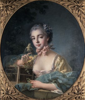 Portrait présumé de Marie-Emilie Baudouin, fille du peintre, c.1758 — 1760. Creator: Francois Boucher.