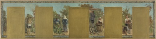 Esquisse pour la mairie de Bagnolet : Automne. Les cultures de Bagnolet., 1893. Creator: Pierre Vauthier.