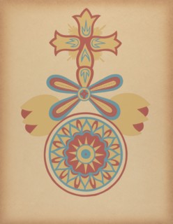 Santa Barbara Mission Doorway Design from the portfolio "Decorative Art...", 1935/1942. Creator: Unknown.
