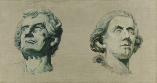 Esquisse pour le salon des Sciences de l'Hôtel de Ville de Paris : Ampère - Arago, 1890. Creator: Marchal.