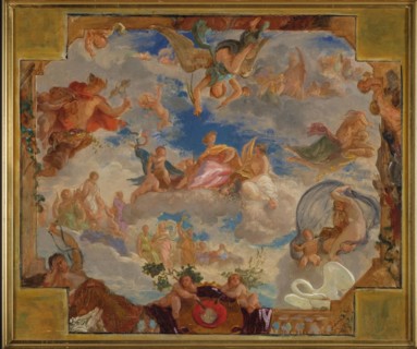 Sketch for the salle des prévôts in the Hôtel de Ville, Paris: Allegory...c.1852.  Creator: Léon Riesener.