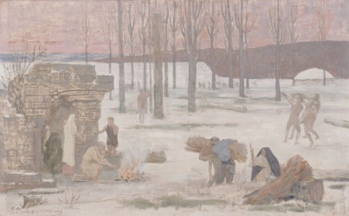 Winter, sketch for the Hôtel de Ville in Paris, between 1889 and 1892. Creator: Pierre Puvis de Chavannes.