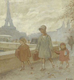 The city: sketch for the playground of the girls' school in rue Dupleix..., c.1933.  Creator: Henri Nozais.