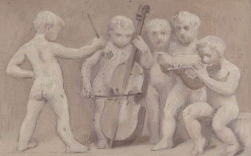 Esquisse pour la salle des fêtes de l'Hôtel de Ville : Musique, between 1889 and 1895. Creator: Albert Aublet.