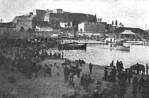 'Une base Allemande en Adriatique: L'occupation de Corfou; Le matin du 11 janvier...', 1916. Creator: Unknown.