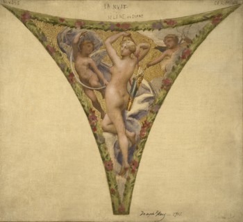 Esquisse pour l'escalier des fêtes de l'Hôtel de Ville : La Nuit, Nivôse - Germinal, 1901. Creator: Joseph Blanc.