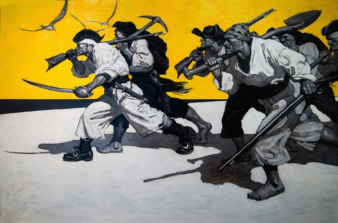 Illustration for "Treasure Island" by Robert Stevenson, 1911. Creator: Wyeth, N. C. (Newell Convers) (1882-1945).
