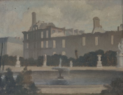 View of the Tuileries Palace, after the fire in the commune: the Marsan pavilion and..., c1880. Creator: Unknown.