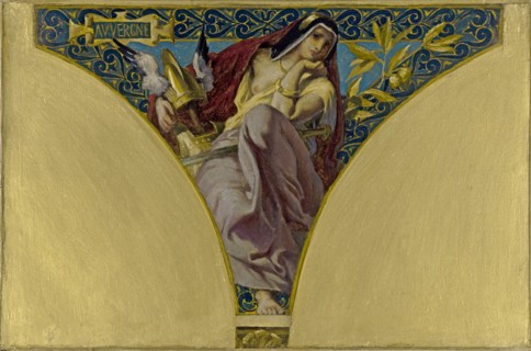 Esquisse pour la salle des Fêtes de l'Hôtel de Ville de Paris : L'Auvergne, 1891. Creator: François Emile Ehrmann.