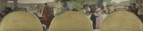 Esquisse pour l'Hôtel de Ville de Paris : Histoire de l'écriture, temps modernes, c.1890. Creator: Fernand Cormon.