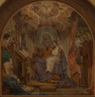 Esquisse pour l'église Sainte-Elisabeth : L'Education de la Vierge, 1872. Creator: Victor-François-Eloi Biennourry.