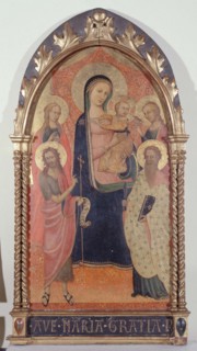 Madonna and Child with Saint John the Baptist, Saint Bartholomew, Saint..., between 1300 and 1400. Creator: Unknown.