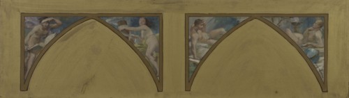 Esquisse pour l'Hôtel de Ville de Paris : Les oeuvres philosophiques de Voltaire..., c.1890. Creator: Albert Maignan.